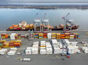Shipping containers at the Port of Montreal