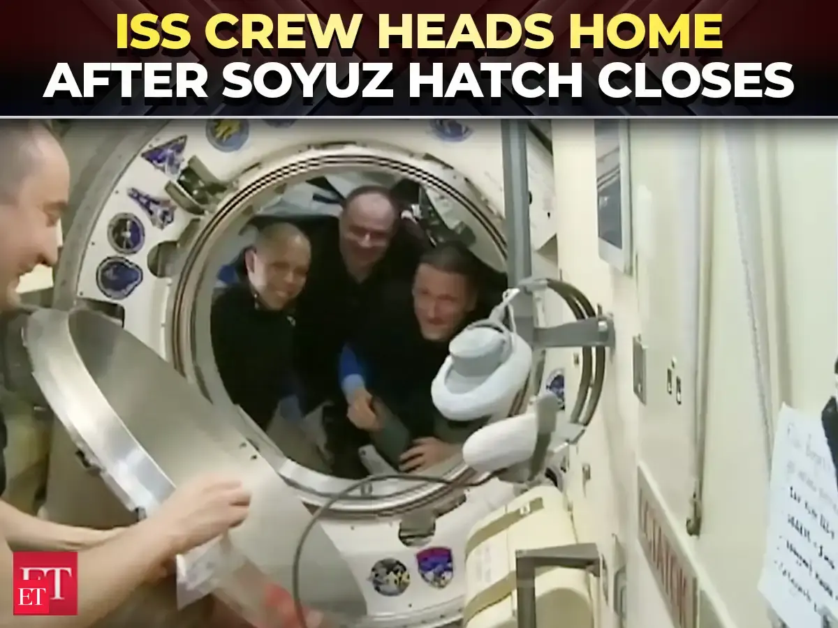 NASA astronaut, two cosmonauts bid farewell as Soyuz MS-28 hatch closes for trip home