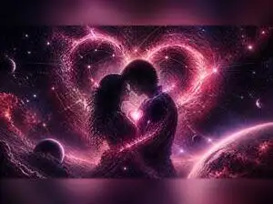 Love horoscope celestial scene