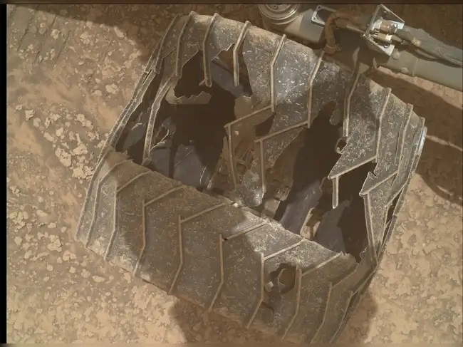 A close-up image from NASA’s Curiosity Mars rover