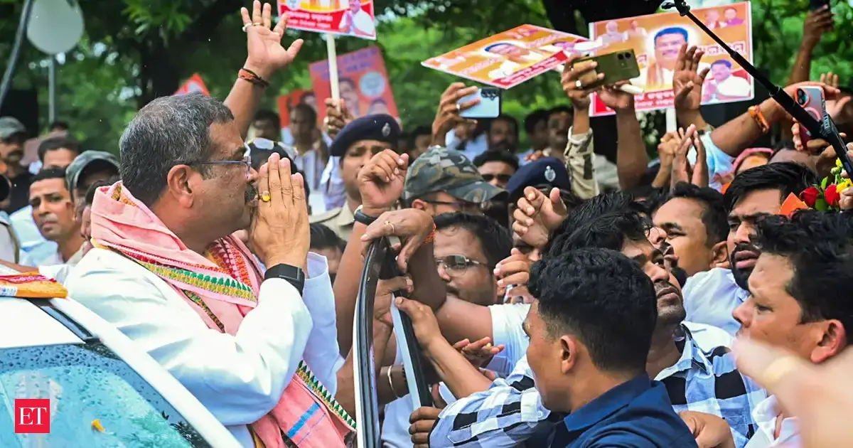 Dharmendra Pradhan receives welcome in Odisha after stepping down as education minister over NEET row