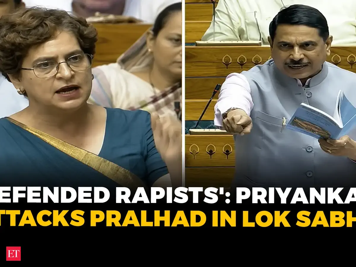 Priyanka's attack on Pralhad Joshi triggers uproar in Lok Sabha; Joshi demands action