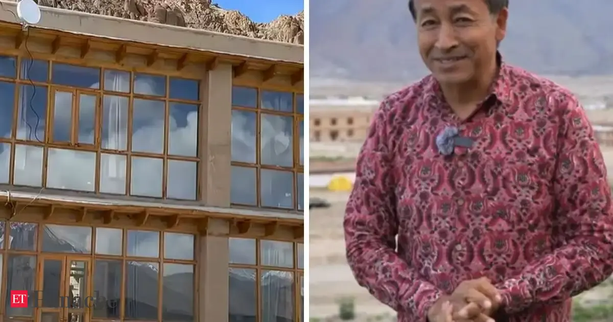 Sonam Wangchuk's Ladakh home is built without concrete and has waterless sanitation system. It stays naturally warm even in winter