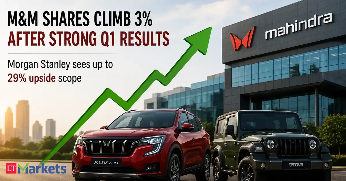 M&M shares climb 3 after strong Q1 results. Morgan Stanley sees up to 29 upside scope