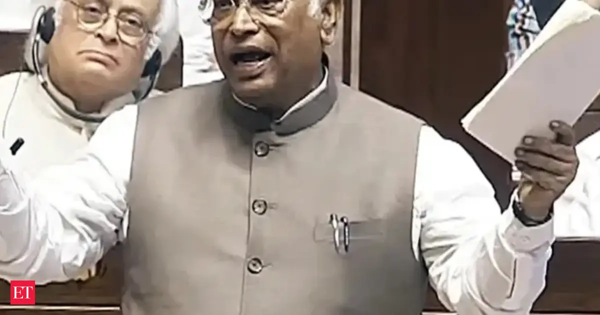 No truce between govt & Oppn in Rajya Sabha; Chair rejects Kharge's rule 267 plea