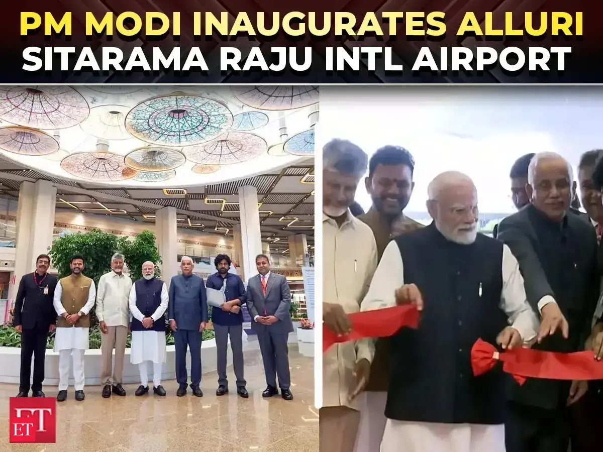 PM Modi inaugurates ₹5,640 crore Alluri Sitarama Raju International Airport in Andhra Pradesh - The Economic Times Video | ET Now