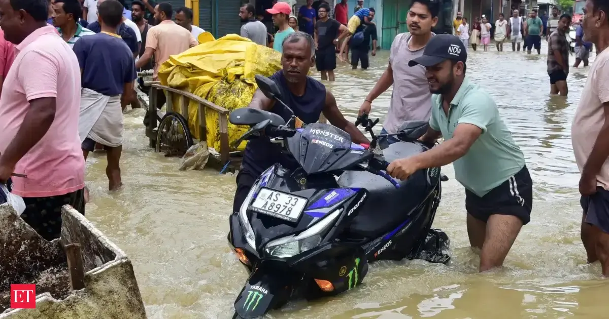 Villagers Rescue Over 1,000 Stranded Residents as Assam Floods Submerge Settlements