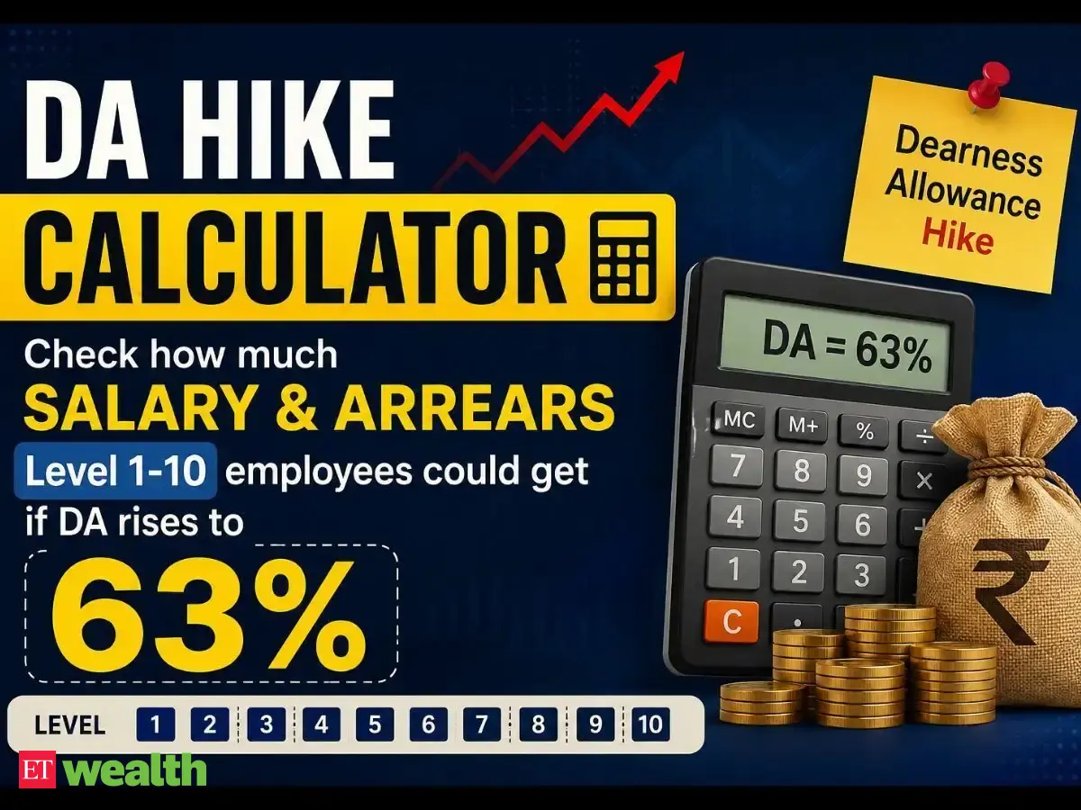 DA hike calculator: Check how much salary and arrears Level 1-10 employees could get if DA rises to 63%