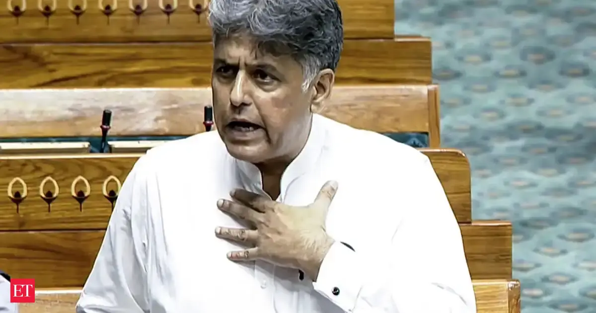 Manish Tewari submits adjournment notice in Lok Sabha seeking discussion on new anti-defection law to curb