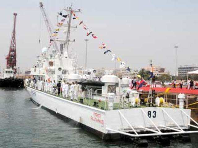 Indian Coast Guard ship Rajtarang commissioned at Chennai Port