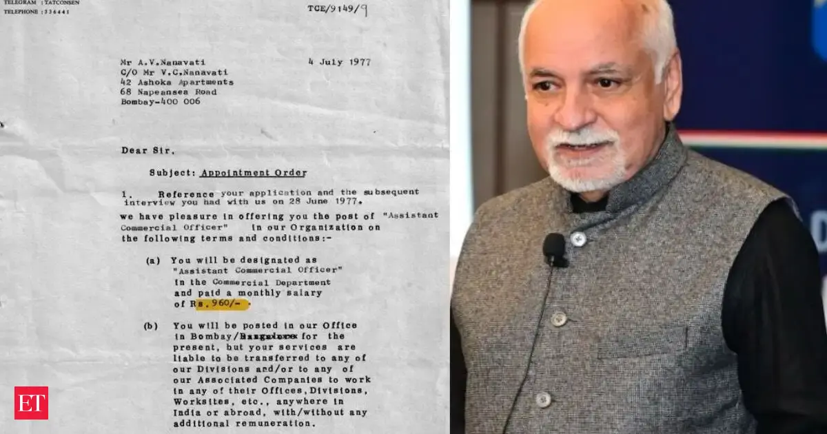 Rs 960 a month for US-returned engineer: Former Tata employee shares his 1977 job offer
