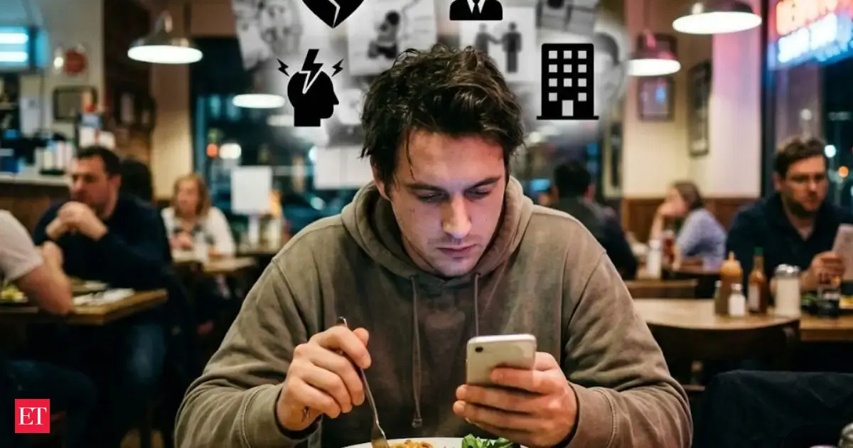 Psychology says people who scroll their phone while eating may be using constant stimulation to avoid being alone with their thoughts