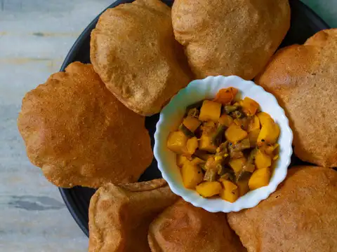 Kuttu Ki Puri with Aloo Sabzi