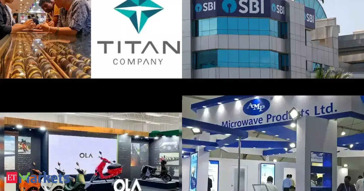 Stocks in news: Titan, SBI, Ola Electric, Astra Microwave and Hindalco