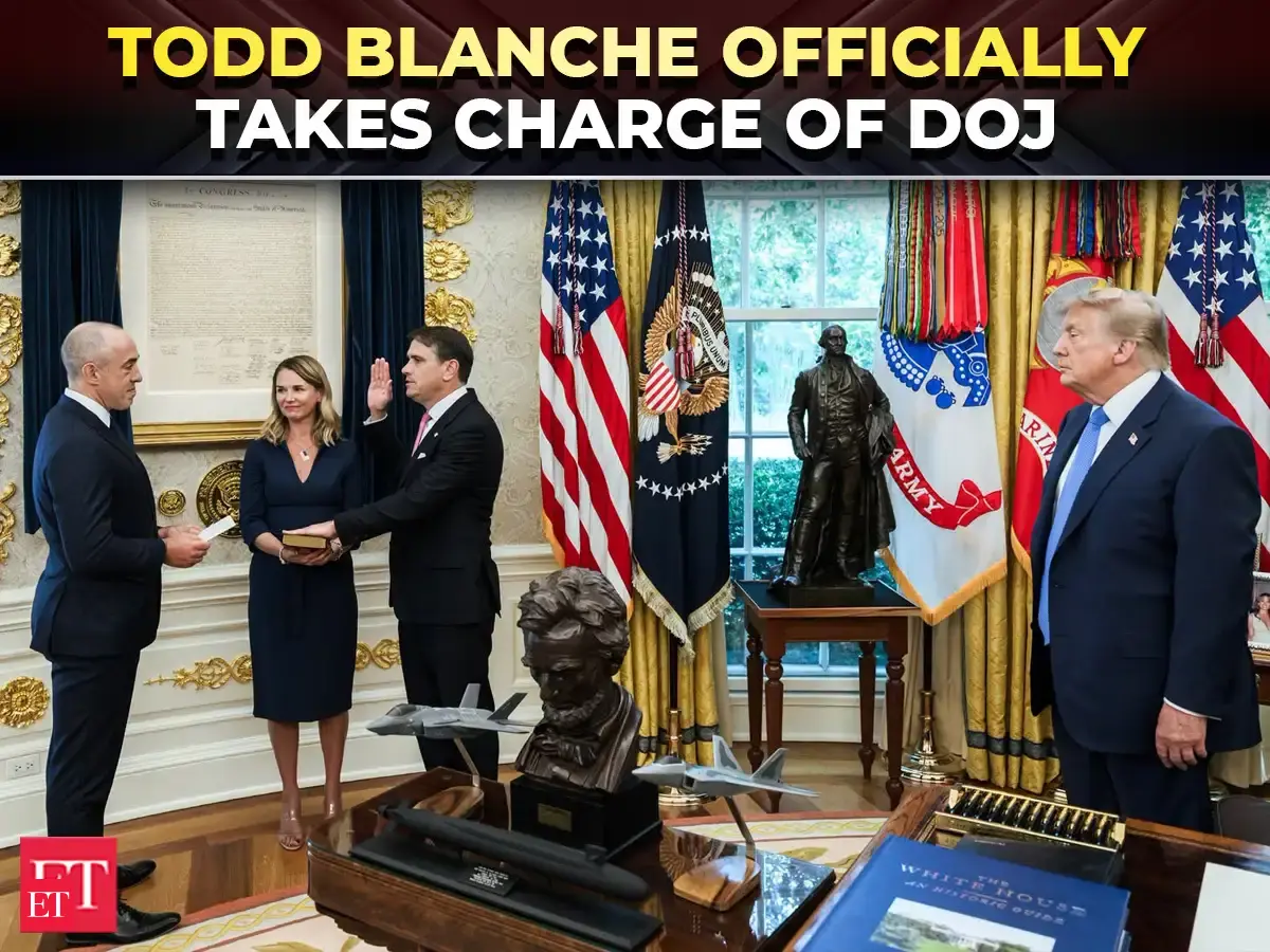 Todd Blanche Sworn In As Attorney General Gets Grand Welcome At Doj Headquarters Watch