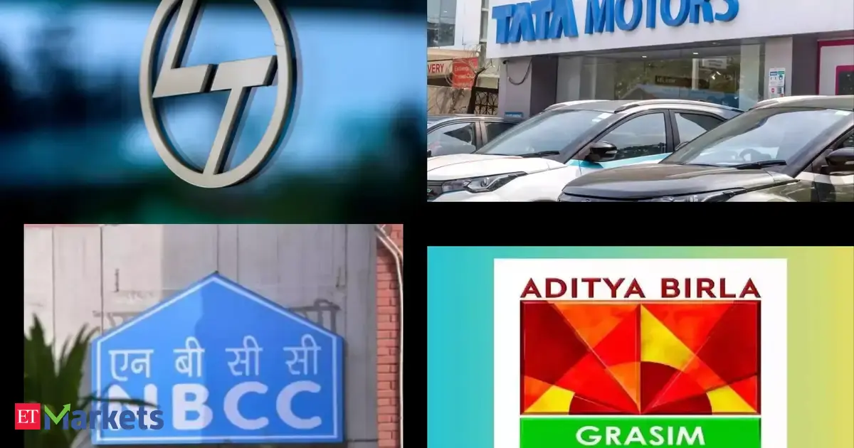 Stocks in news: L&T, Tata Motors, HAL, Grasim, NBCC and IRCTC