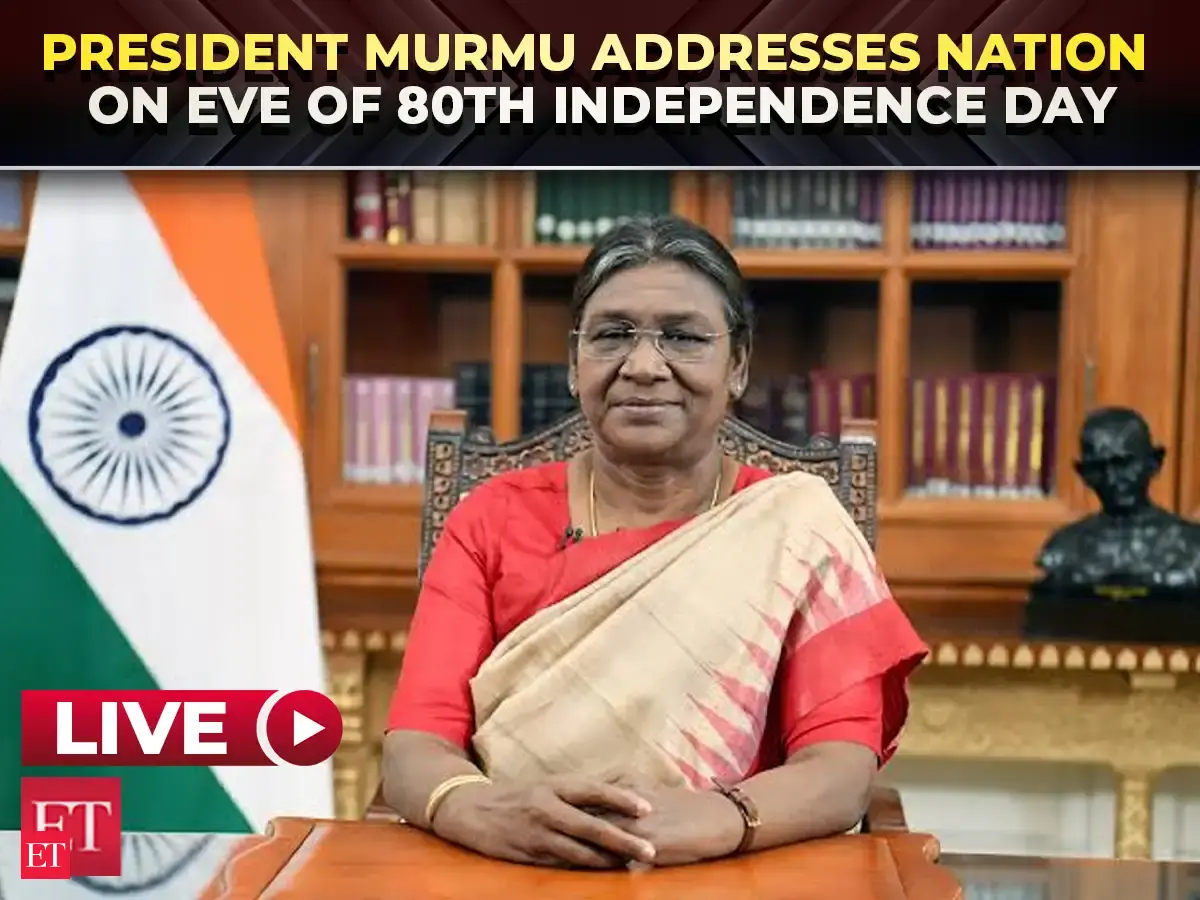 Live President Droupadi Murmus Address To The Nation On The Eve Of The 80th Independence Day