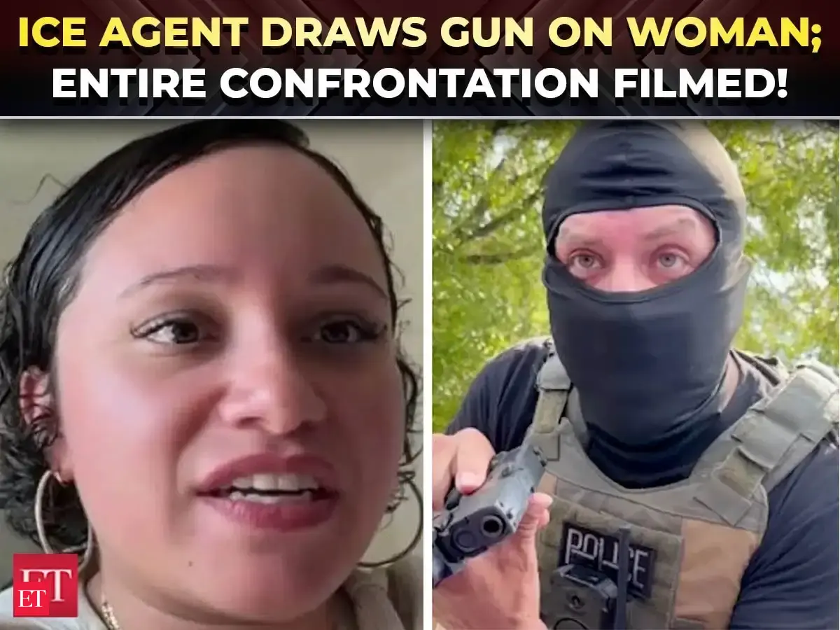 'You are full of s**t': Virginia woman confronts masked ICE agent as points gun at her