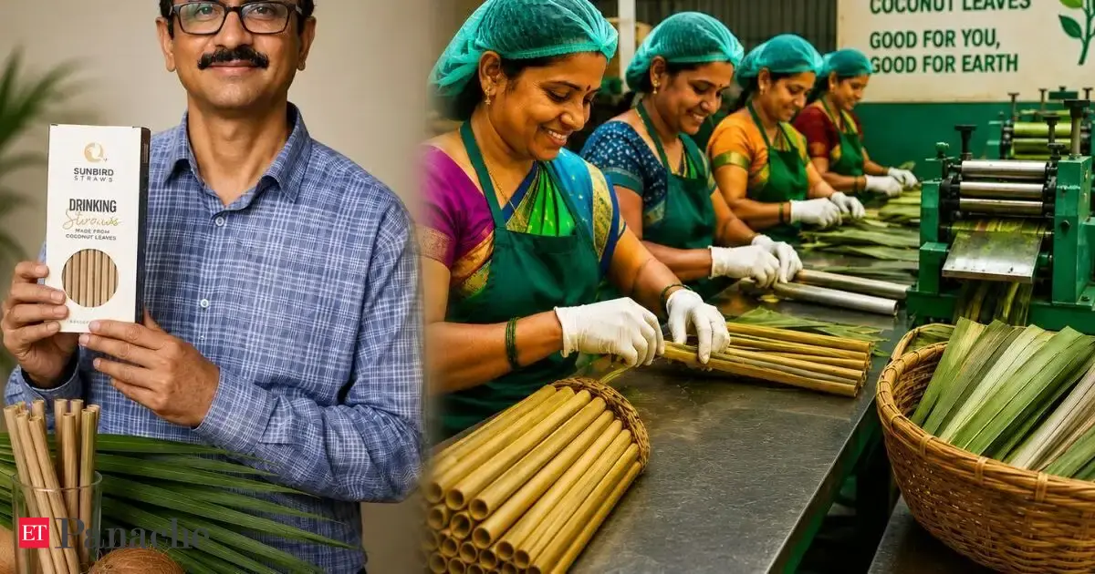 Bengaluru Professor's Coconut Leaf Straws Build Rs 70 Crore Global Eco-Business