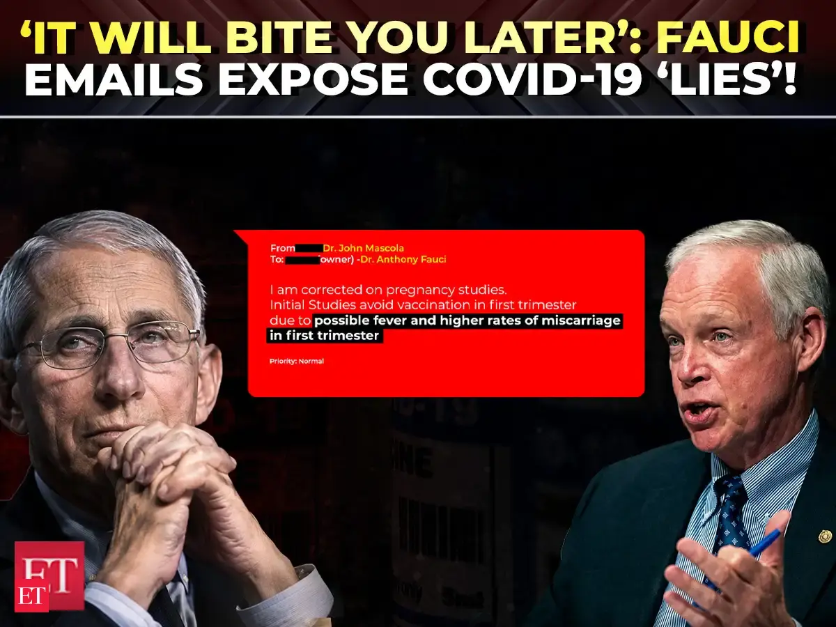 'Higher miscarriage rates in&hellip;': Johnson reveals shocking Fauci texts, 'he knew COVID vaccine risks' - The Economic Times Video | ET Now