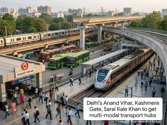 Delhi’s Anand Vihar, Kashmere Gate, Sarai Kale Khan to get multi-modal transport hubs for easier transfers between metro, rail, bus and RRTS