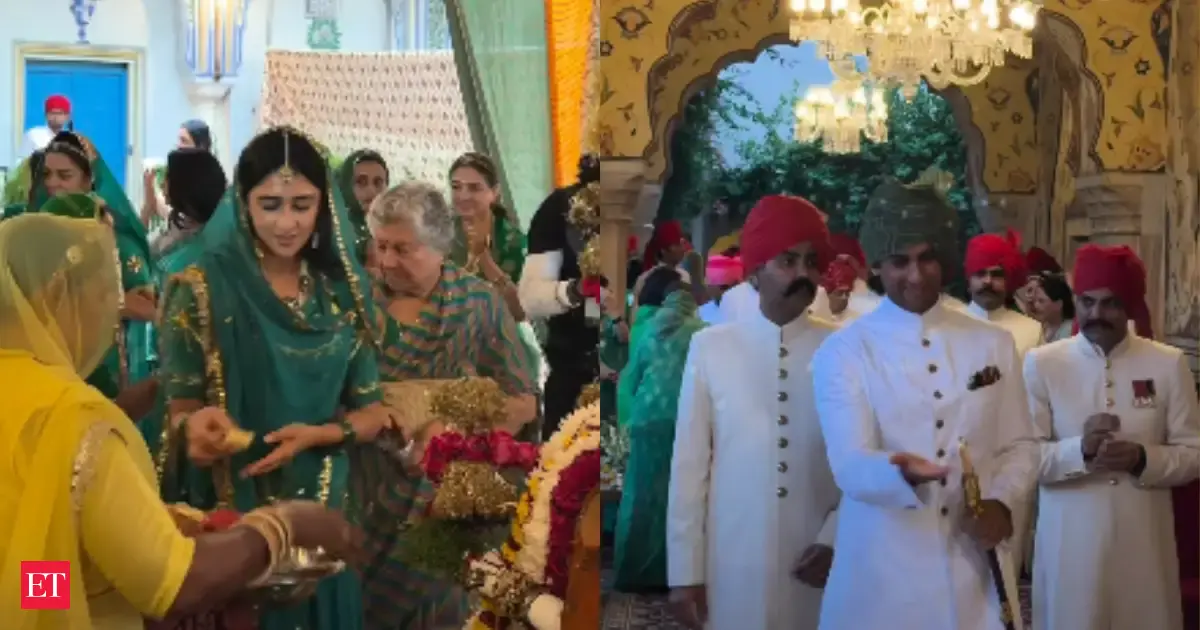 Inside Jaipur Royal Familys Teej Celebrations Padmanabh Singh Gauravi Kumari Take Part In Age Old Rituals Music And Gran