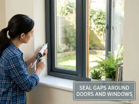 Seal Gaps Around Doors And Windows