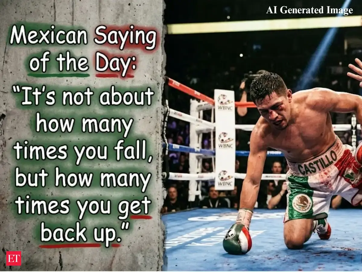 Mexican Saying of the Day: “It’s not about how many times you fall, but how many times you get back up.” A lesson in resilience