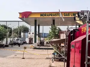 New Delhi, Aug 19: A view of the CNG station in Tikri Kalan, where a truck...