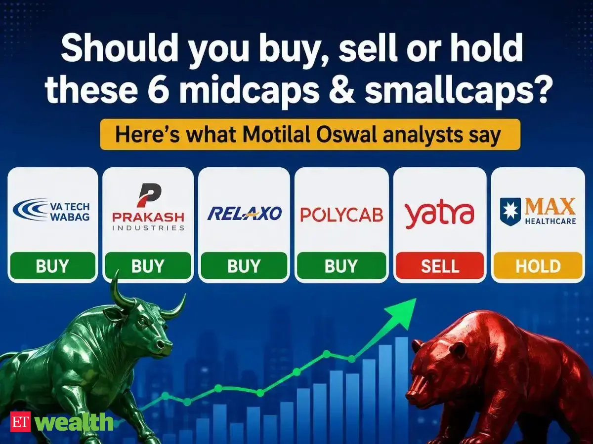Motilal Oswal’s buy-sell-hold call: Bata, VA Tech Wabag…6 midcap & smallcap stocks to watch