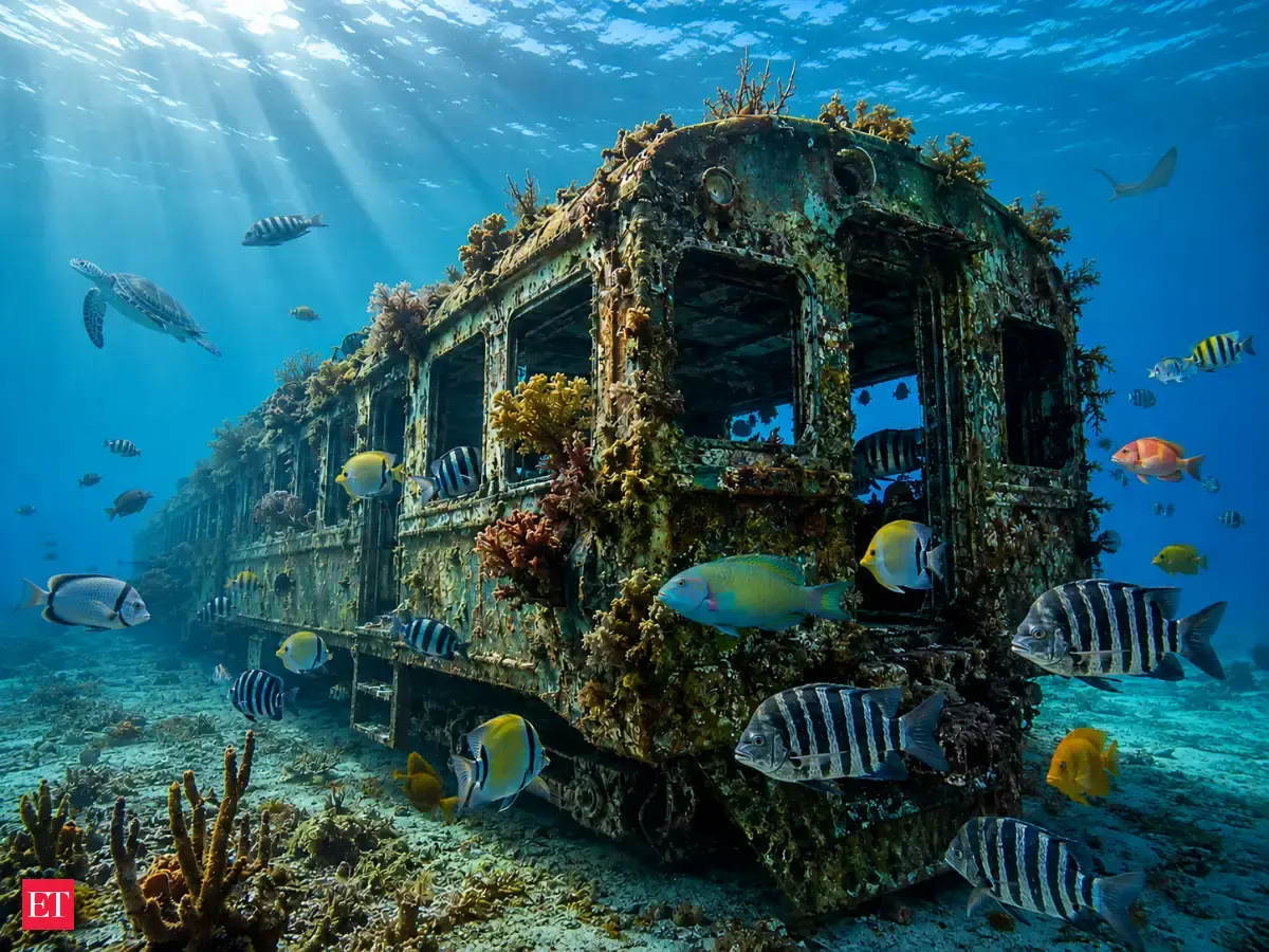 In 2023, Georgia sank two retired Atlanta commuter trains; seven months later, divers found corals, fish, and other marine life colonizing the railcars