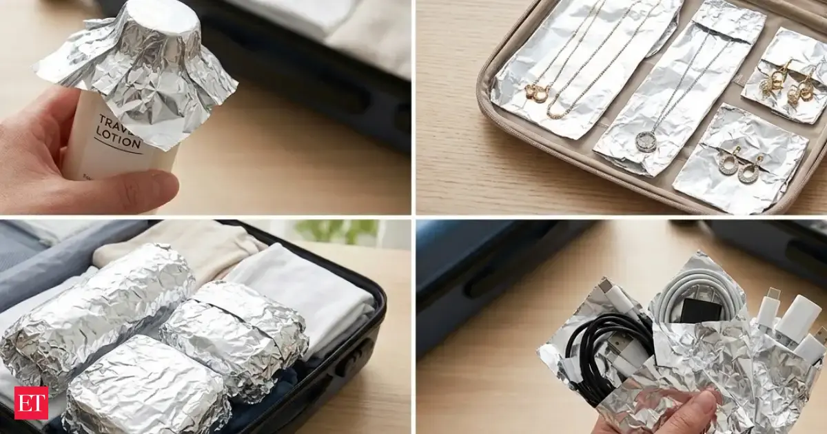 Aluminium foil uses while travelling: 4 clever hacks to prevent leaky bottles, tangled jewellery and other common packin