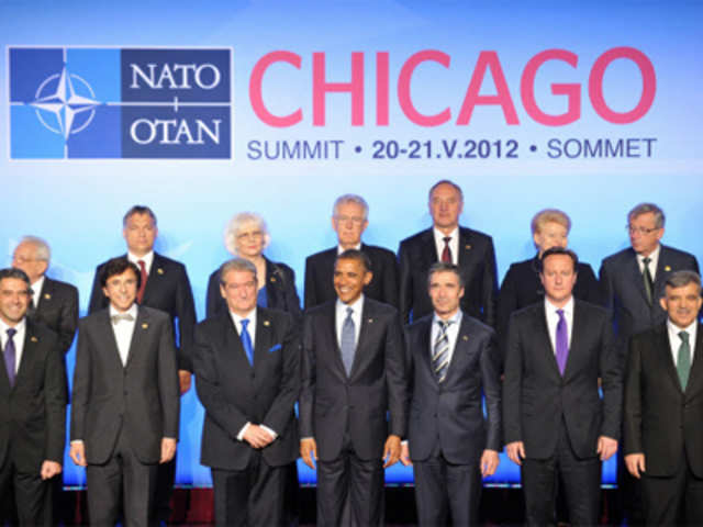 Leaders attending the 2012 NATO Summit