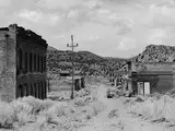 In 1862, silver transformed Aurora in Nevada Territory from a mining camp into a town of about 7,000 people; years later, only about 500 remained, and many mills had been dismantled
