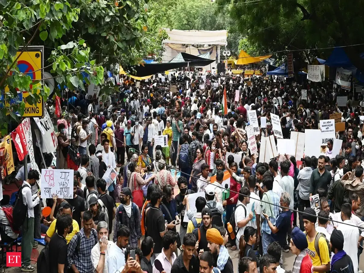 Anti-reservation protesters at Jantar Mantar demand policy review, creamy layer provision