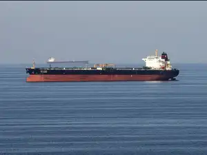 FILE PHOTO: Oil tankers pass through the Strait of Hormuz