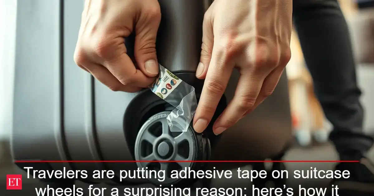 Travelers are putting adhesive tape on suitcase wheels for a surprising reason; here’s how it keeps them clean