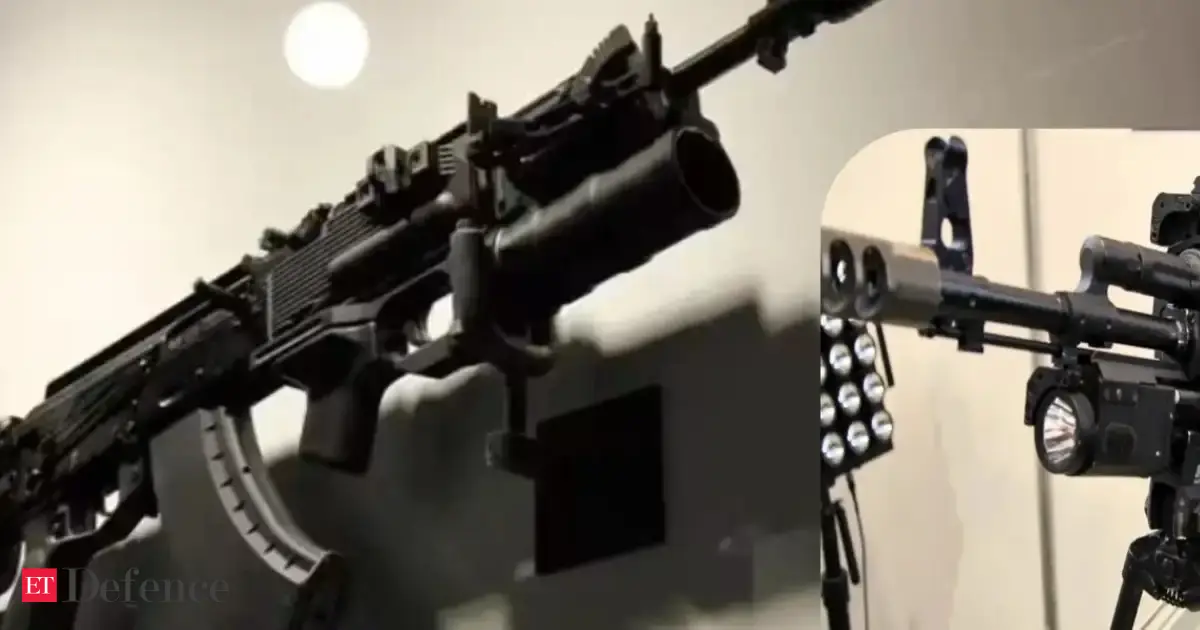 India’s first ‘desi’ AK-203 ‘Sher’ rifle made with 100% Indian parts test-fired in Amethi