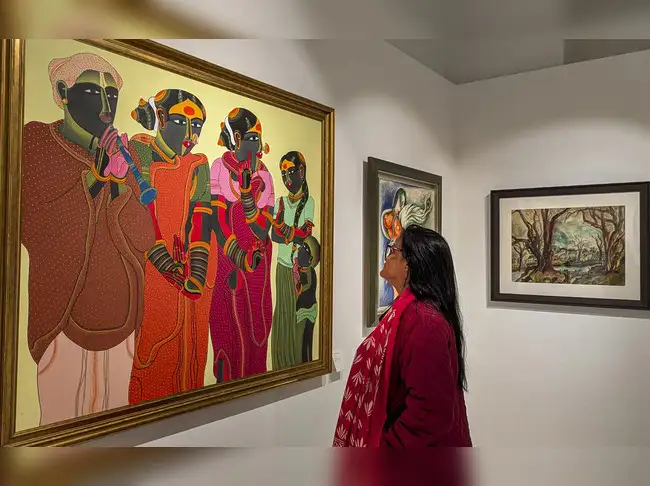 Artwork on display at Travancore Palace