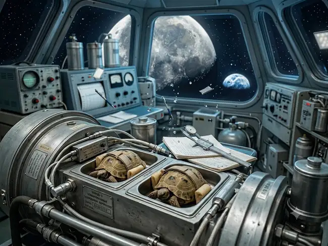 In 1968, two Afghan tortoises who beat humans to the Moon