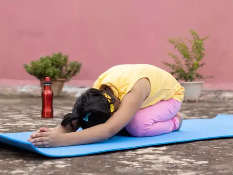 Child's pose for relaxation