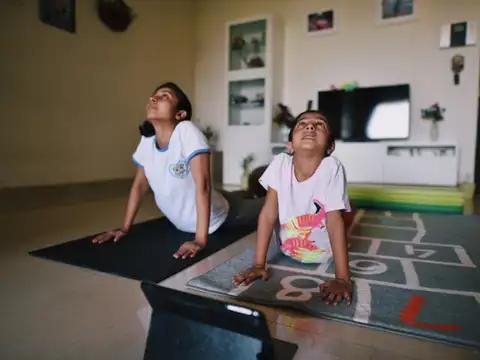 Cobra pose and easy breathing