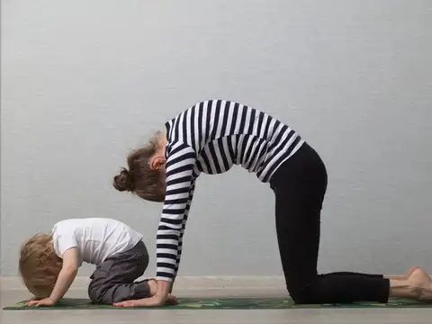 Cat-cow pose for gentle movement