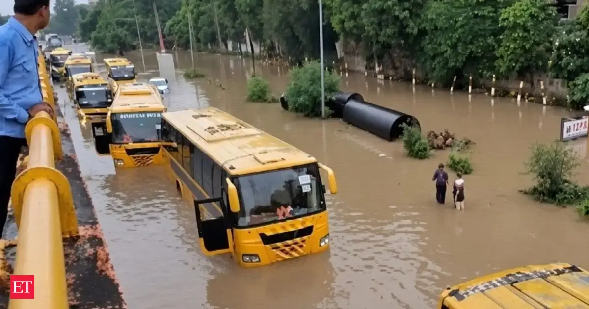 Gurgaon rain leaves school bus stuck in traffic for 8 hours amid severe waterlogging; Class 2 girl trapped for 8 hours comes home hungry and traumatised