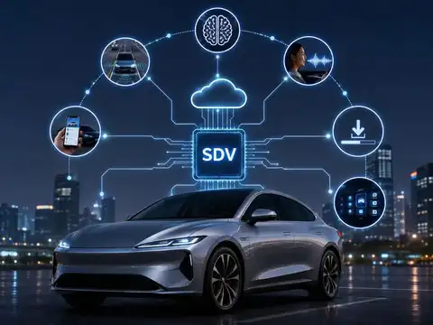 What does the SDV architecture bring together?