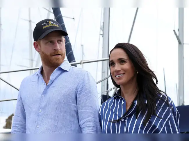Britain's Prince Harry and Meghan, the Duke and Duchess of Sussex