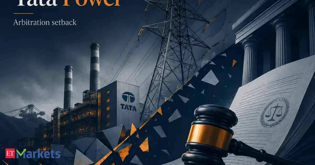 Tata Power shares slide 4% after company loses $490 million arbitration challenge in Singapore. What