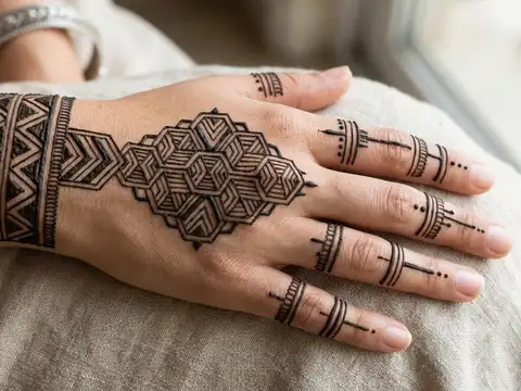 Geometric Mehendi Design