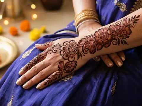 Arabic Mehendi Design for Rakhi