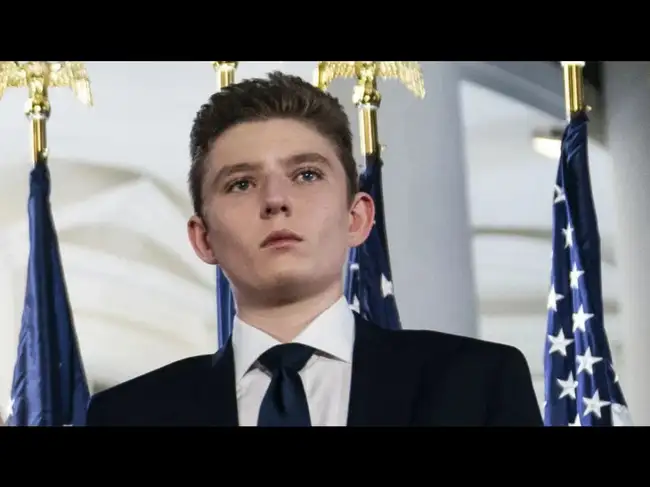 US President Donald Trump's youngest son Barron Trump.